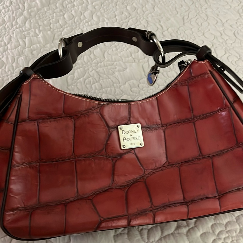 Rooney and Bourke vintage croc embossed leather bag